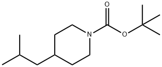 1-Piperidinecarboxylic acid, 4-(2-methylpropyl)-, 1,1-dimethylethyl ester 구조식 이미지
