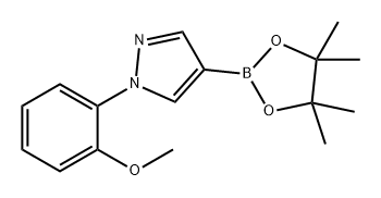 1H-Pyrazole, 1-(2-methoxyphenyl)-4-(4,4,5,5-tetramethyl-1,3,2-dioxaborolan-2-yl)- 구조식 이미지