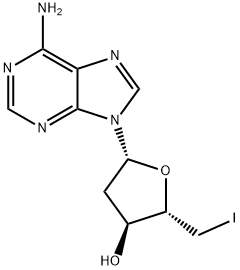 2’,5’-Dideoxy-5’-iodoadenosine Structure