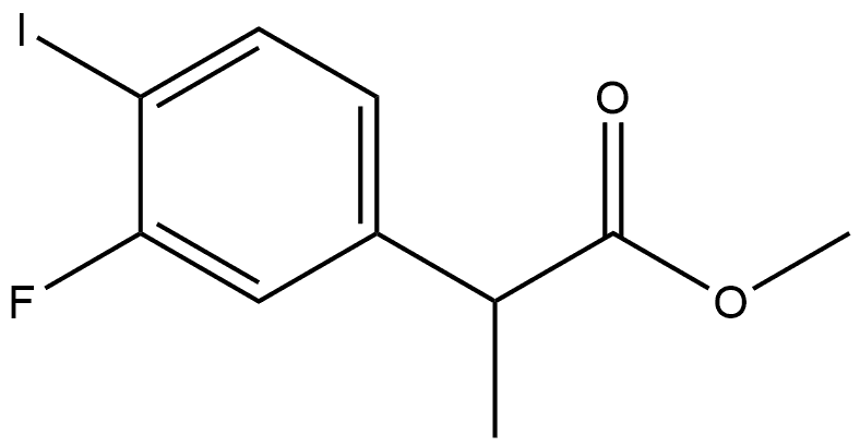 Benzeneacetic acid, 3-fluoro-4-iodo-α-methyl-, methyl ester Structure