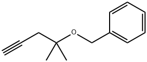 Benzene, [[(1,1-dimethyl-3-butyn-1-yl)oxy]methyl]- Structure