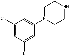 Piperazine, 1-(3-bromo-5-chlorophenyl)- Structure