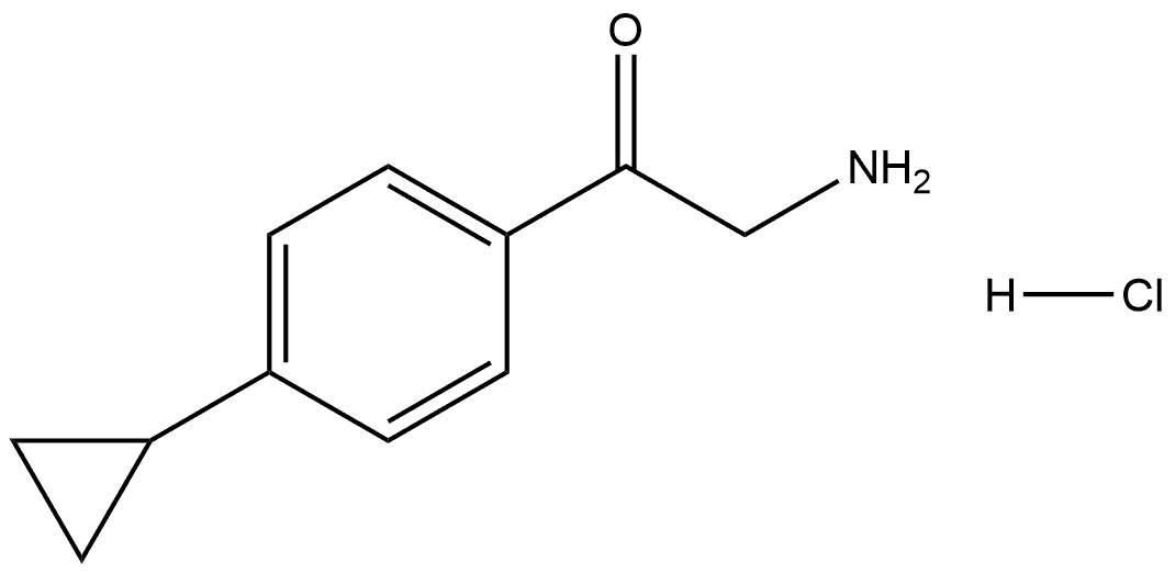 2-amino-1-(4-cyclopropylphenyl)ethan-1-one hydrochloride Structure