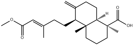 1-Naphthalenecarboxylic acid, decahydro-5-[(3E)-5-methoxy-3-methyl-5-oxo-3-penten-1-yl]-1,4a-dimethyl-6-methylene-, (1S,4aR,5S,8aR)- 구조식 이미지