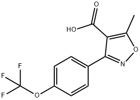 5-Methyl-3-[4-(trifluoromethoxy)phenyl]-4-isoxazolecarboxylic acid Structure