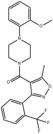 [4-(2-Methoxyphenyl)-1-piperazinyl][5-methyl-3-[2-(trifluoromethyl)phenyl]-4-isoxazolyl]methanone Structure