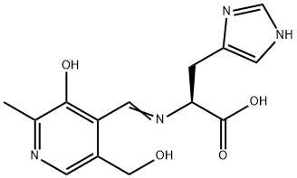 L-Histidine, N-[[3-hydroxy-5-(hydroxymethyl)-2-methyl-4-pyridinyl]methylene]- Structure