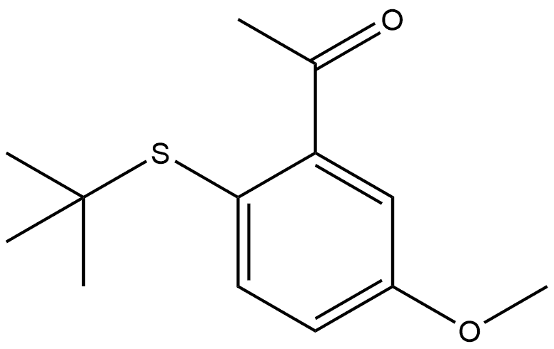 1-[2-[(1,1-Dimethylethyl)thio]-5-methoxyphenyl]ethanone Structure