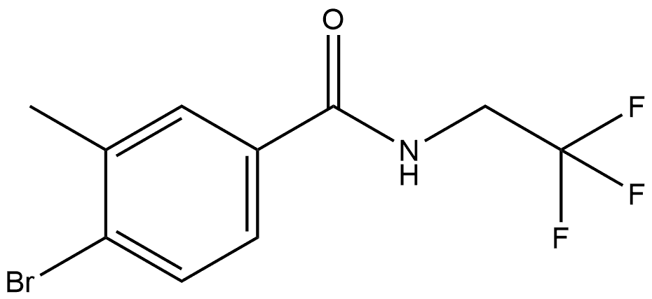 4-Bromo-3-methyl-N-(2,2,2-trifluoroethyl)benzamide Structure