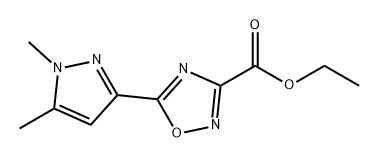 1,2,4-Oxadiazole-3-carboxylic acid, 5-(1,5-dimethyl-1H-pyrazol-3-yl)-, ethyl ester Structure