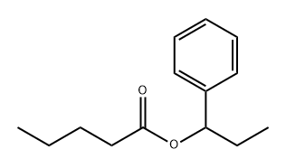 Pentanoic acid 1-phenylpropyl ester Structure