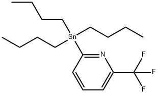 Pyridine, 2-(tributylstannyl)-6-(trifluoromethyl)- Structure