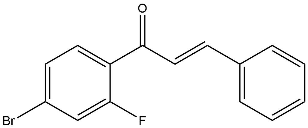 (2E)-1-(4-Bromo-2-fluorophenyl)-3-phenyl-2-propen-1-one Structure