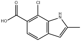 7-Chloro-2-methyl-1H-indole-6-carboxylic acid Structure