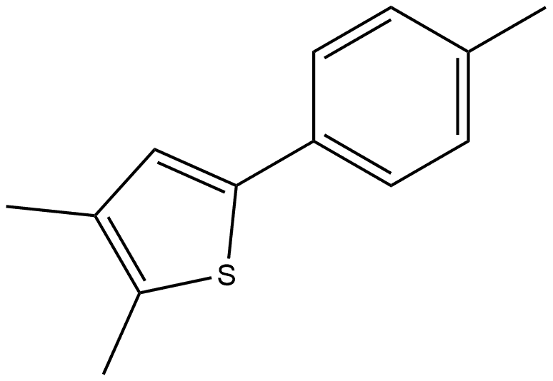 2,3-Dimethyl-5-(4-methylphenyl)thiophene Structure