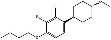 Benzene, 1-butoxy-4-(trans-4-ethylcyclohexyl)-2,3-difluoro- Structure