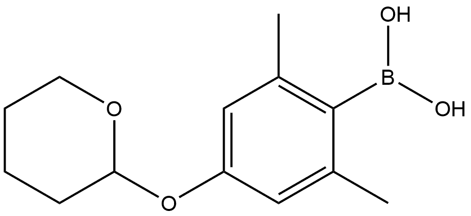 2,6-Dimethyl-4-[(tetrahydro-2H-pyran-2-yl)oxy]phenylboronic acid Structure