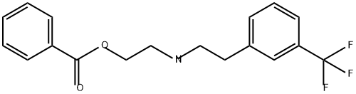 Ethanol, 2-[[2-[3-(trifluoromethyl)phenyl]ethyl]amino]-, 1-benzoate Structure