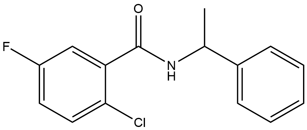 2-Chloro-5-fluoro-N-(1-phenylethyl)benzamide Structure