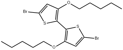 2,2'-Bithiophene, 5,5'-dibromo-3,3'-bis(pentyloxy)- Structure