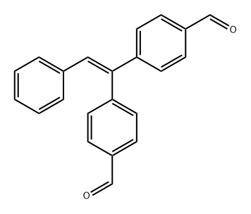 Benzaldehyde, 4,4'-(2-phenylethenylidene)bis- 구조식 이미지
