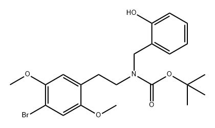 Carbamic acid, N-[2-(4-bromo-2,5-dimethoxyphenyl)ethyl]-N-[(2-hydroxyphenyl)methyl]-, 1,1-dimethylethyl ester Structure