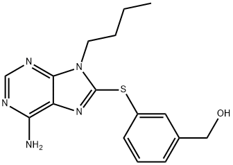 (3-(6-amino-9-butyl-9H-purin-8-ylthio)phenyl)methanol Structure