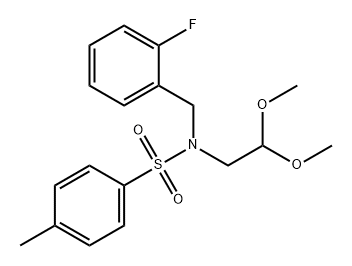 Benzenesulfonamide, N-(2,2-dimethoxyethyl)-N-[(2-fluorophenyl)methyl]-4-methyl- Structure