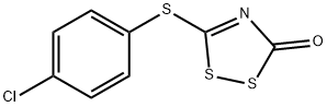 3H-1,2,4-Dithiazol-3-one, 5-[(4-chlorophenyl)thio]- 구조식 이미지