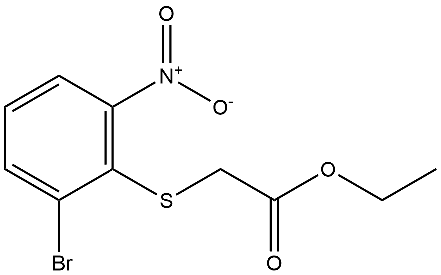 Ethyl 2-[(2-bromo-6-nitrophenyl)thio]acetate Structure