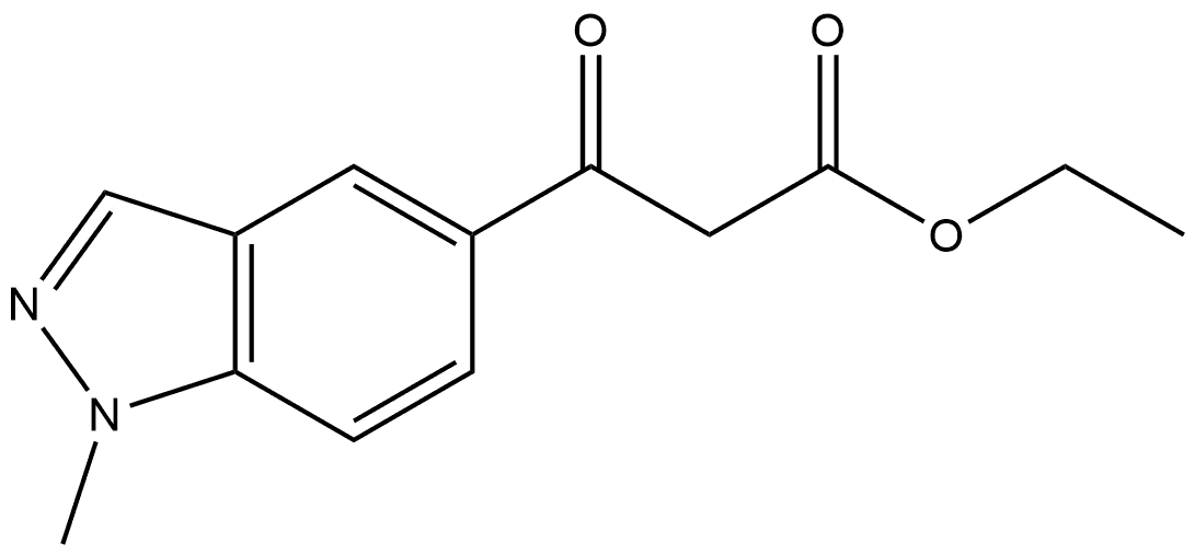 1H-Indazole-5-propanoic acid, 1-methyl-β-oxo-, ethyl ester Structure