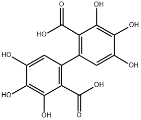 [1,1'-Biphenyl]-2,2'-dicarboxylic acid, 3,3',4,4',5,5'-hexahydroxy- Structure