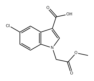 1H-Indole-1-acetic acid, 3-carboxy-5-chloro-, 1-methyl ester 구조식 이미지