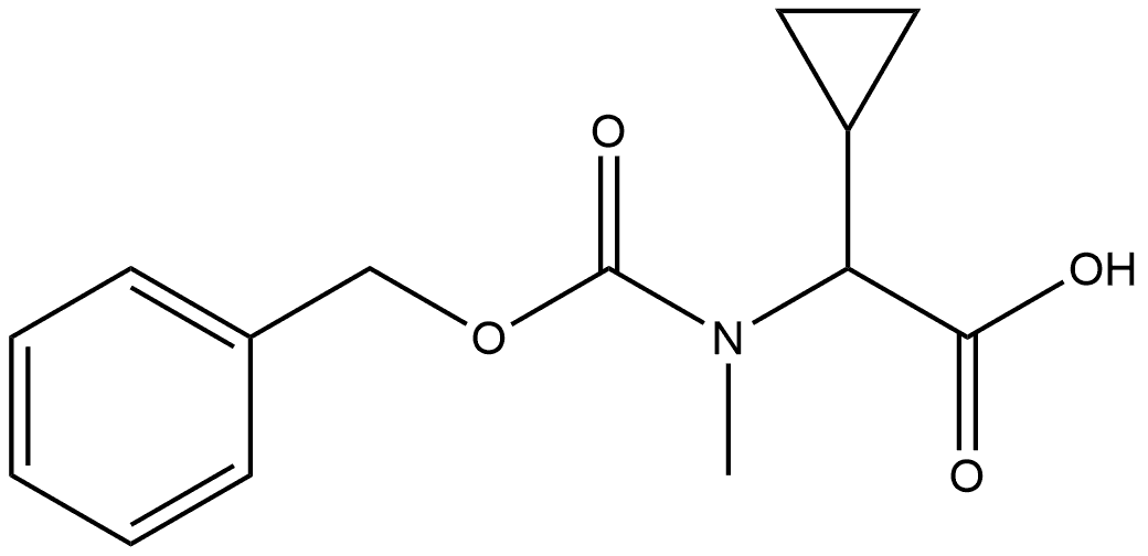 Cyclopropaneacetic acid, α-[methyl[(phenylmethoxy)carbonyl]amino]- Structure