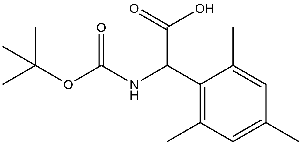 2-{[(tert-butoxy)carbonyl]amino}-2-(2,4,6-trimethylphenyl)acetic acid Structure