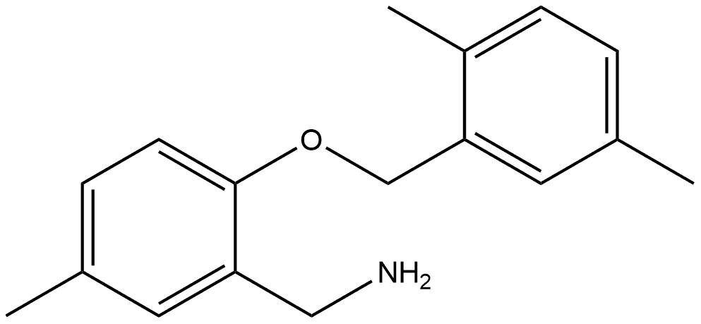 2-[(2,5-Dimethylphenyl)methoxy]-5-methylbenzenemethanamine Structure