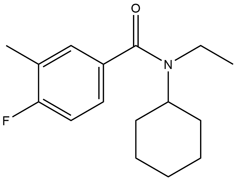 N-Cyclohexyl-N-ethyl-4-fluoro-3-methylbenzamide 구조식 이미지