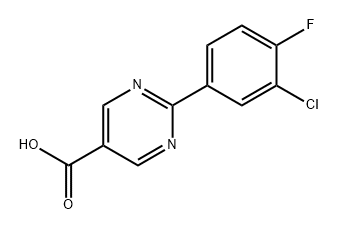 5-Pyrimidinecarboxylic acid, 2-(3-chloro-4-fluorophenyl)- Structure