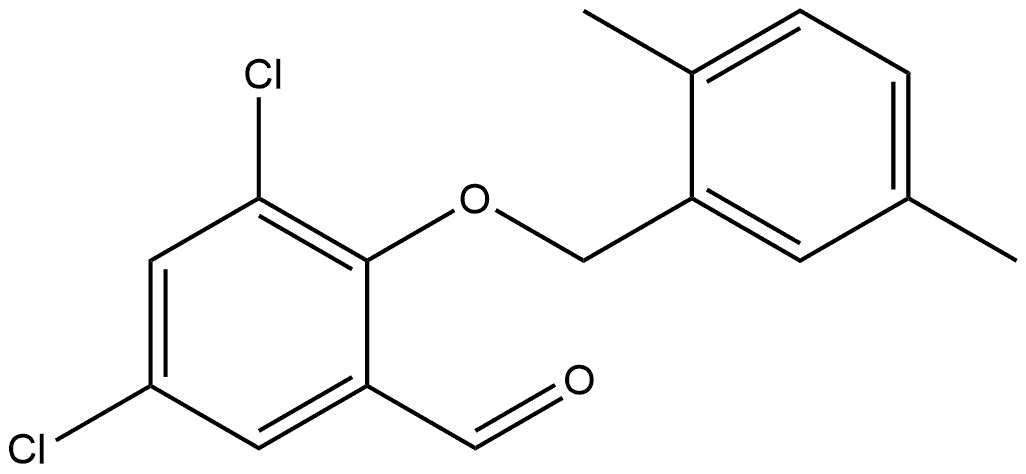 3,5-Dichloro-2-[(2,5-dimethylphenyl)methoxy]benzaldehyde Structure