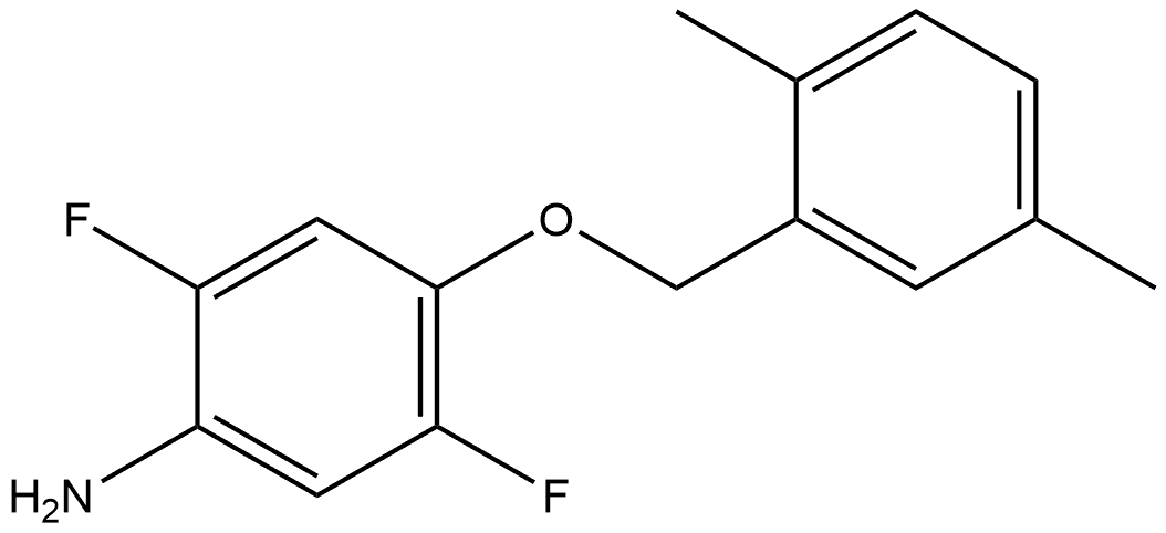 4-[(2,5-Dimethylphenyl)methoxy]-2,5-difluorobenzenamine Structure