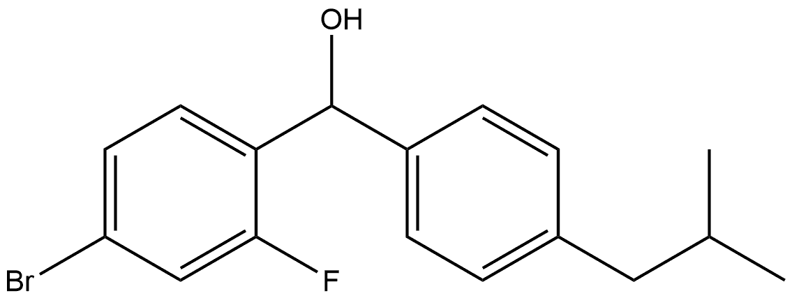 4-Bromo-2-fluoro-α-[4-(2-methylpropyl)phenyl]benzenemethanol Structure