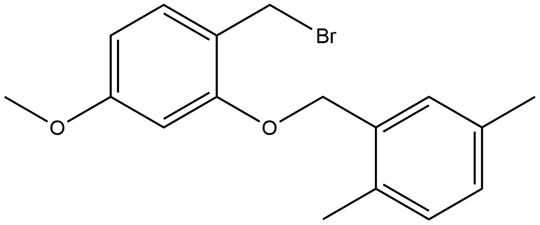 Benzene, 1-(bromomethyl)-2-[(2,5-dimethylphenyl)methoxy]-4-methoxy- Structure