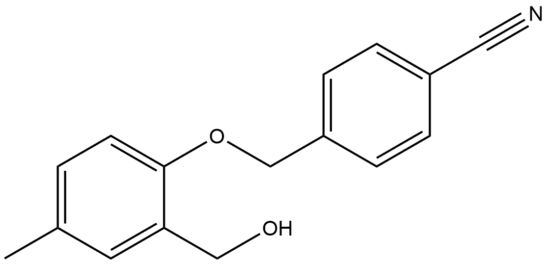 4-[[2-(Hydroxymethyl)-4-methylphenoxy]methyl]benzonitrile Structure