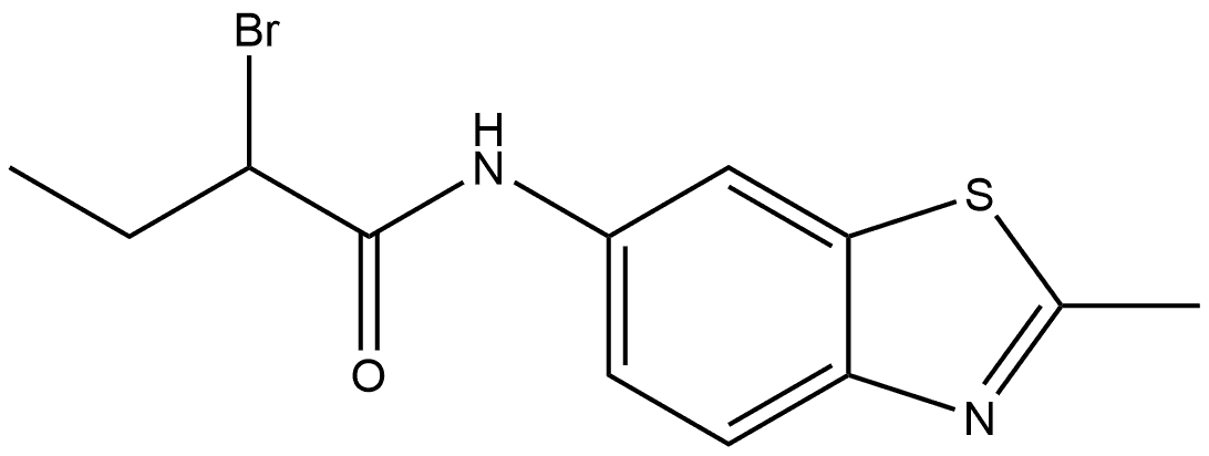 2-Bromo-N-(2-methyl-6-benzothiazolyl)butanamide Structure