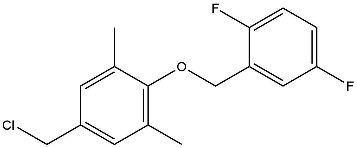 5-(Chloromethyl)-2-[(2,5-difluorophenyl)methoxy]-1,3-dimethylbenzene 구조식 이미지