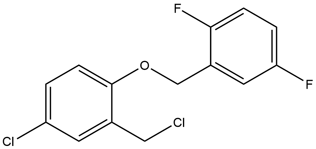 4-Chloro-2-(chloromethyl)-1-[(2,5-difluorophenyl)methoxy]benzene Structure