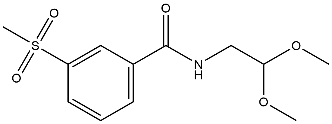 N-(2,2-Dimethoxyethyl)-3-(methylsulfonyl)benzamide Structure