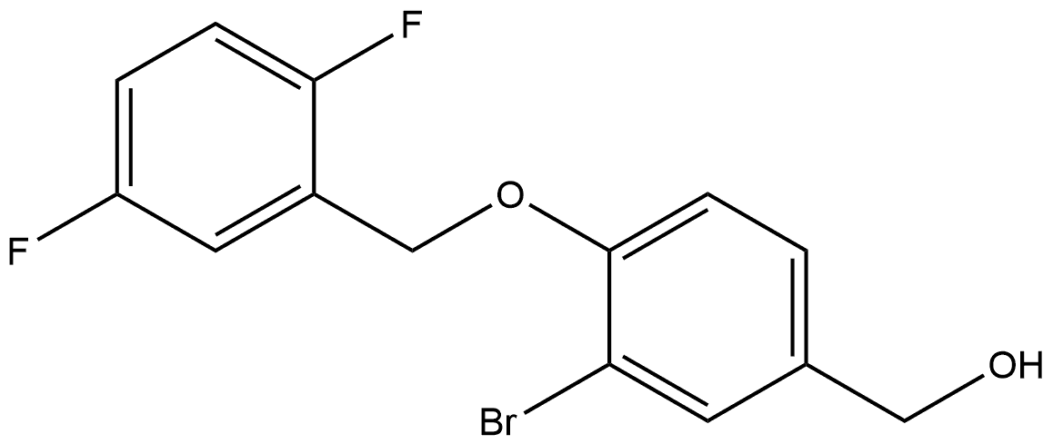 3-Bromo-4-[(2,5-difluorophenyl)methoxy]benzenemethanol Structure