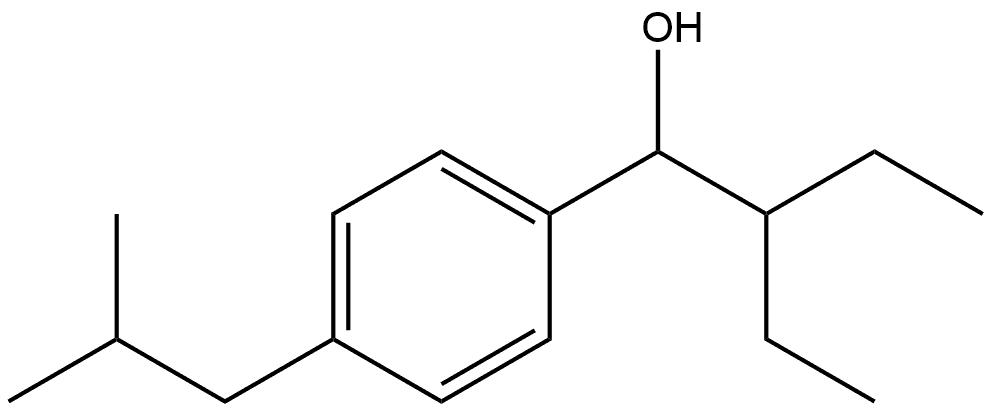 α-(1-Ethylpropyl)-4-(2-methylpropyl)benzenemethanol Structure