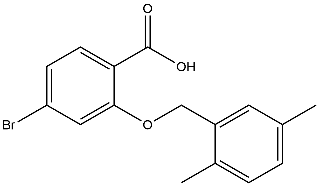 4-Bromo-2-[(2,5-dimethylphenyl)methoxy]benzoic acid Structure